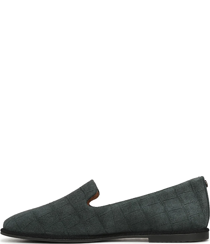 Vionic Willa 2.0 Croco Embossed Suede Slip On Loafers
