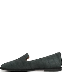 Vionic Willa 2.0 Croco Embossed Suede Slip On Loafers