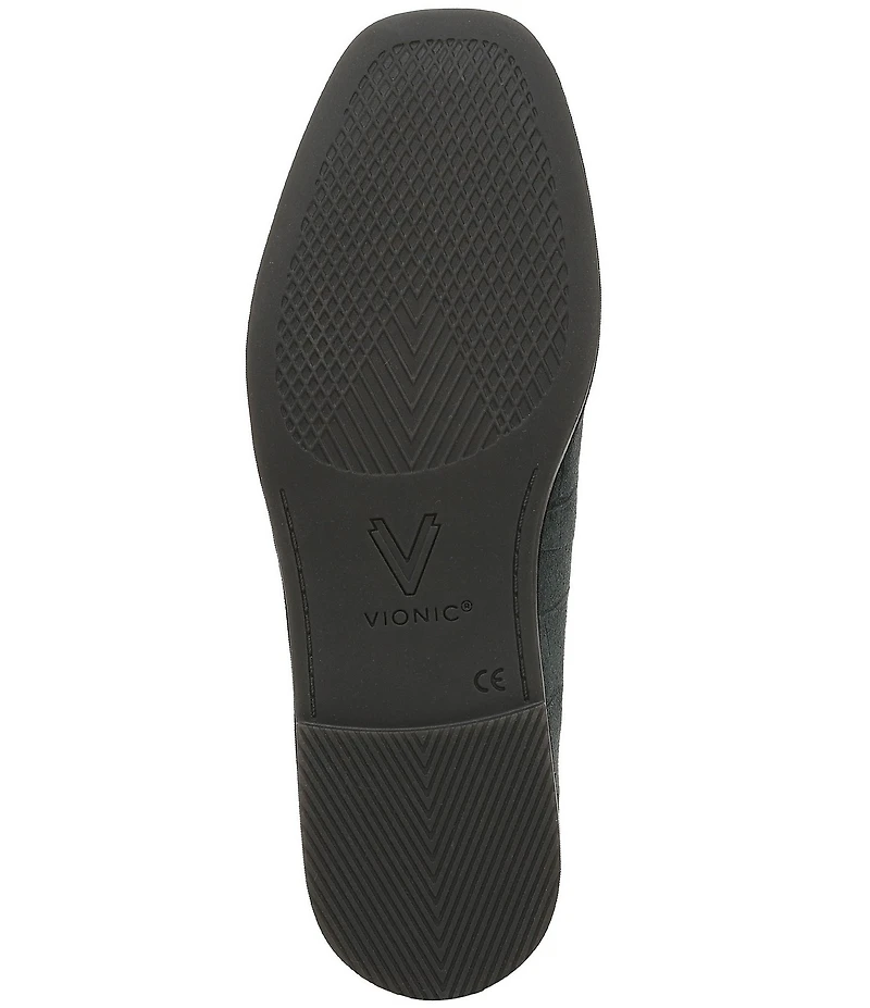 Vionic Willa 2.0 Croco Embossed Suede Slip On Loafers