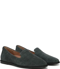 Vionic Willa 2.0 Croco Embossed Suede Slip On Loafers