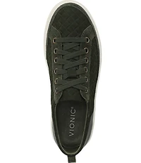 Vionic Winny Embossed Nubuck Lace Up Sneakers