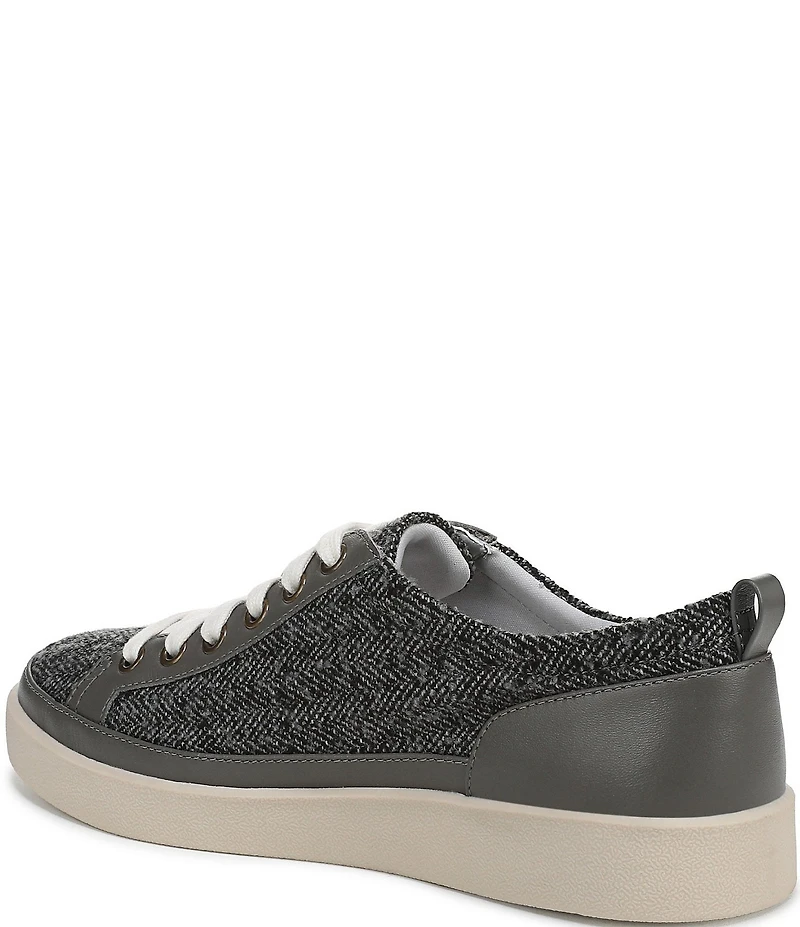 Vionic Winny Flannel Herringbone Pattern Lace Up Sneakers