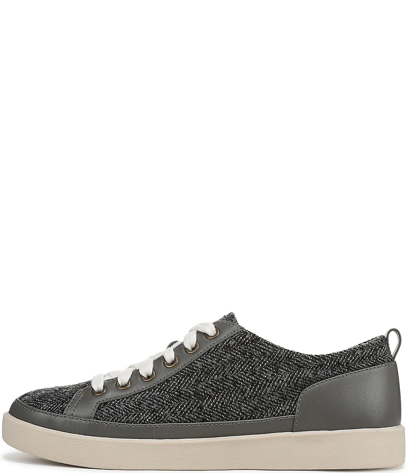 Vionic Winny Flannel Herringbone Pattern Lace Up Sneakers