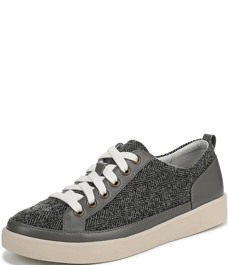 Vionic Winny Flannel Herringbone Pattern Lace Up Sneakers