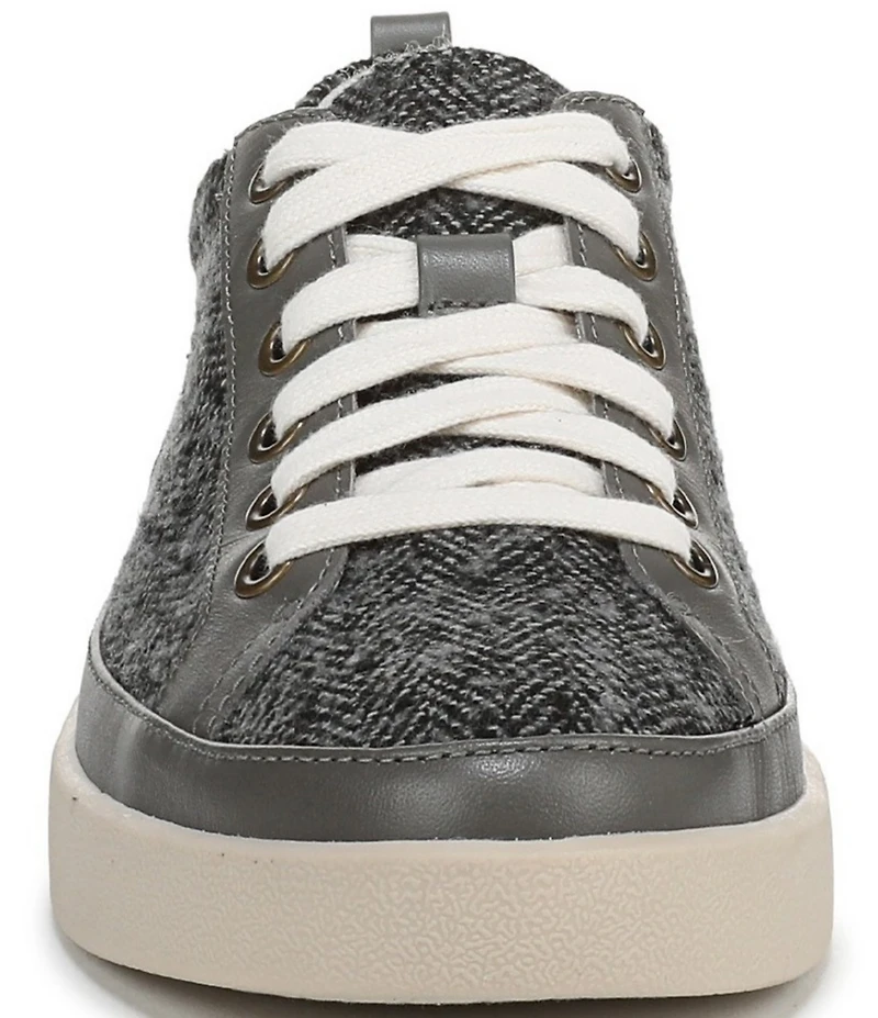 Vionic Winny Flannel Herringbone Pattern Lace Up Sneakers