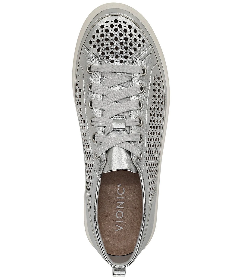 Vionic Winny Perforated Leather Lace-Up Sneakers
