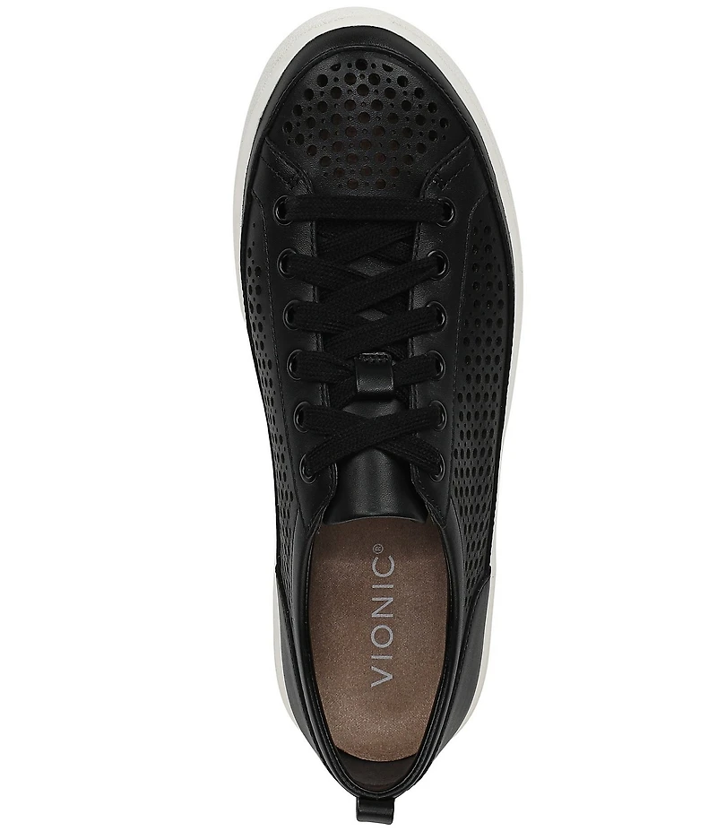 Vionic Winny Perforated Leather Lace-Up Sneakers