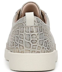 Vionic Winny Suede Croco Print Lace Up Sneakers