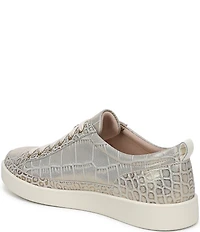 Vionic Winny Suede Croco Print Lace Up Sneakers