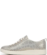 Vionic Winny Suede Croco Print Lace Up Sneakers