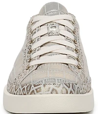 Vionic Winny Suede Croco Print Lace Up Sneakers
