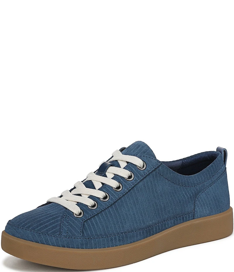 Vionic Winny Textured Suede Gum Sole Lace Up Sneakers