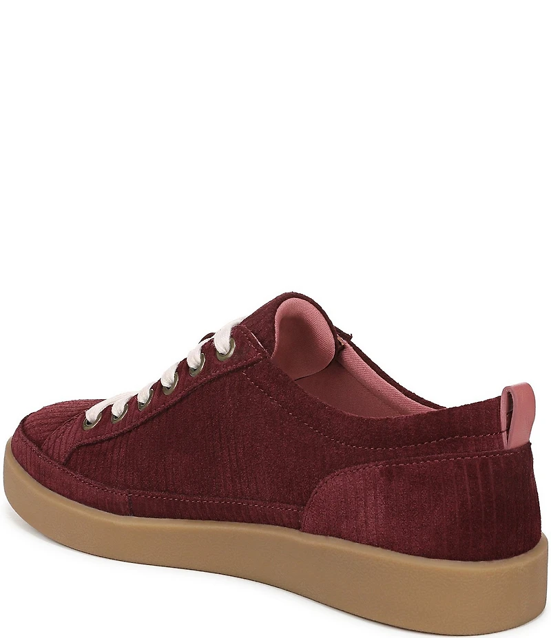 Vionic Winny Textured Suede Gum Sole Lace Up Sneakers