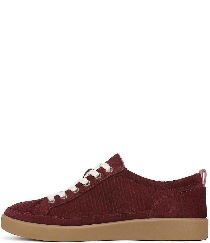 Vionic Winny Textured Suede Gum Sole Lace Up Sneakers