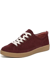 Vionic Winny Textured Suede Gum Sole Lace Up Sneakers