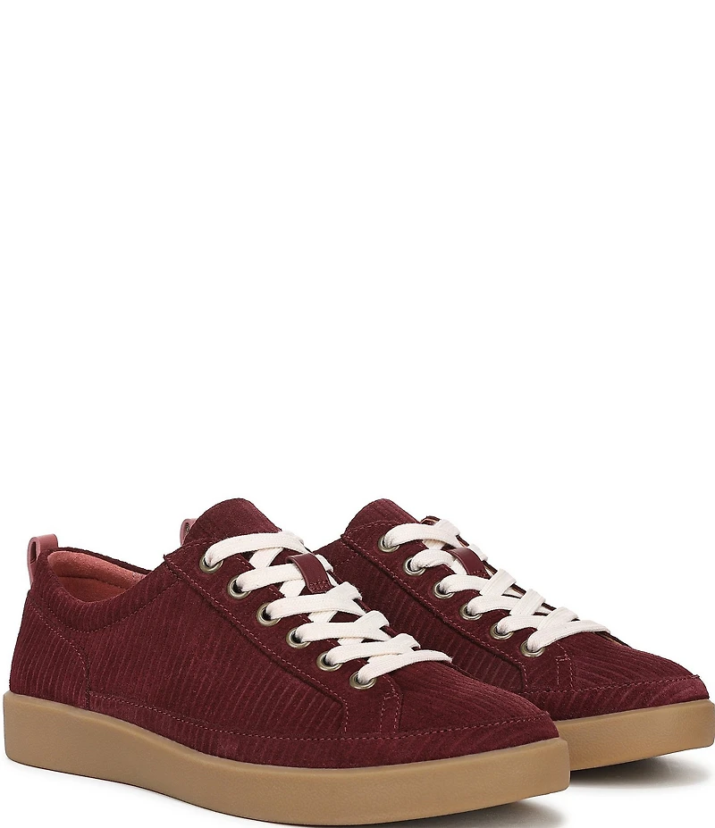 Vionic Winny Textured Suede Gum Sole Lace Up Sneakers