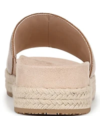Vionic Yasmina Leather Platform Espadrille Slide Sandals