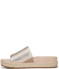Vionic Yasmina Leather Platform Espadrille Slide Sandals