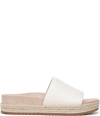 Vionic Yasmina Leather Platform Espadrille Slide Sandals