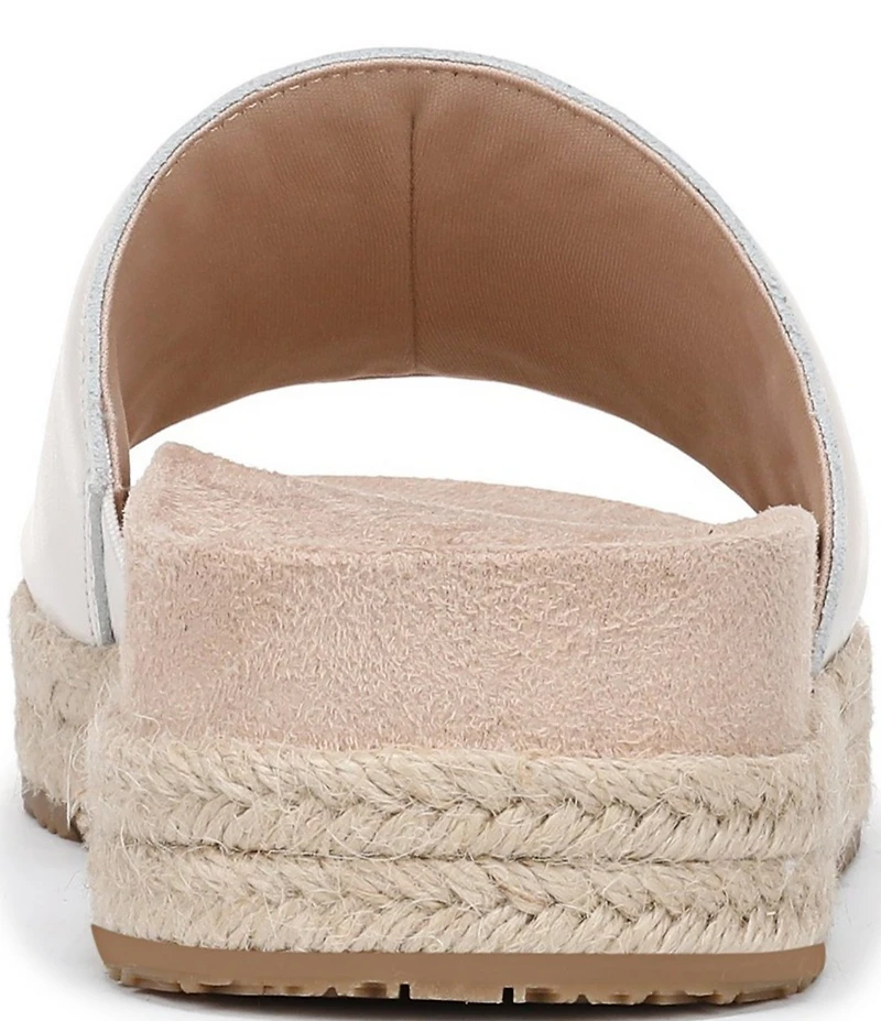 Vionic Yasmina Leather Platform Espadrille Slide Sandals