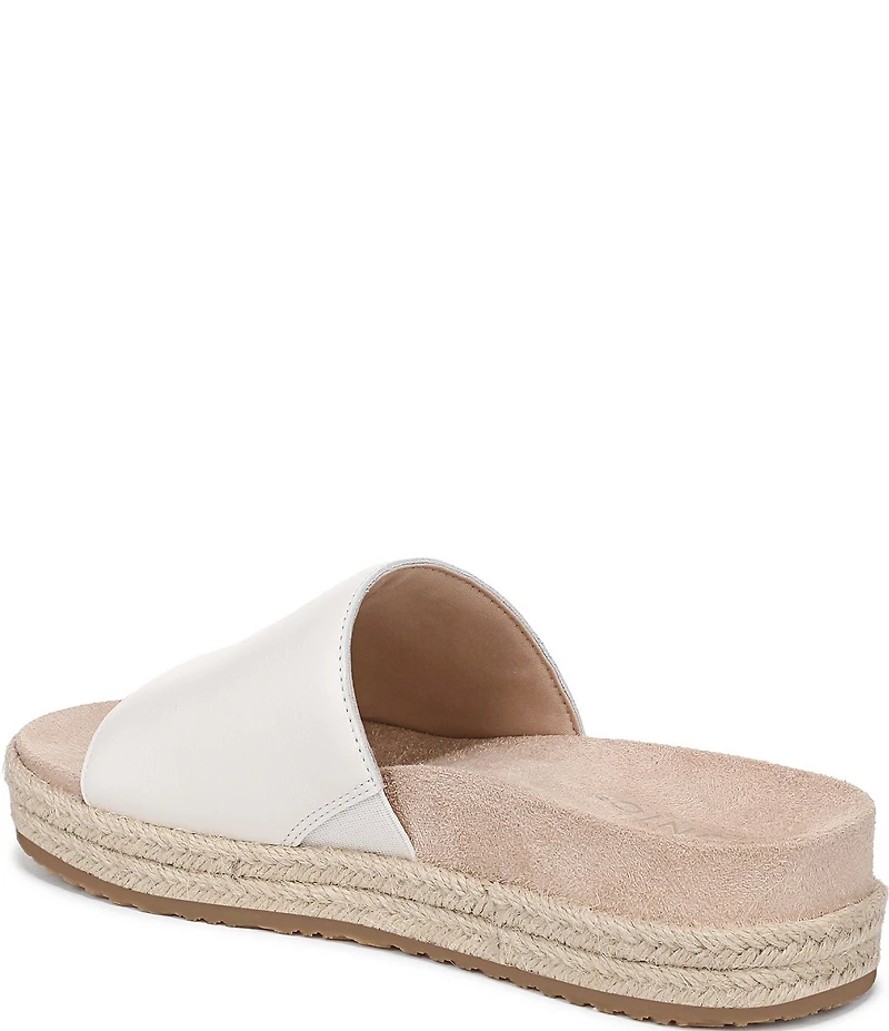 Vionic Yasmina Leather Platform Espadrille Slide Sandals