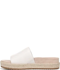 Vionic Yasmina Leather Platform Espadrille Slide Sandals