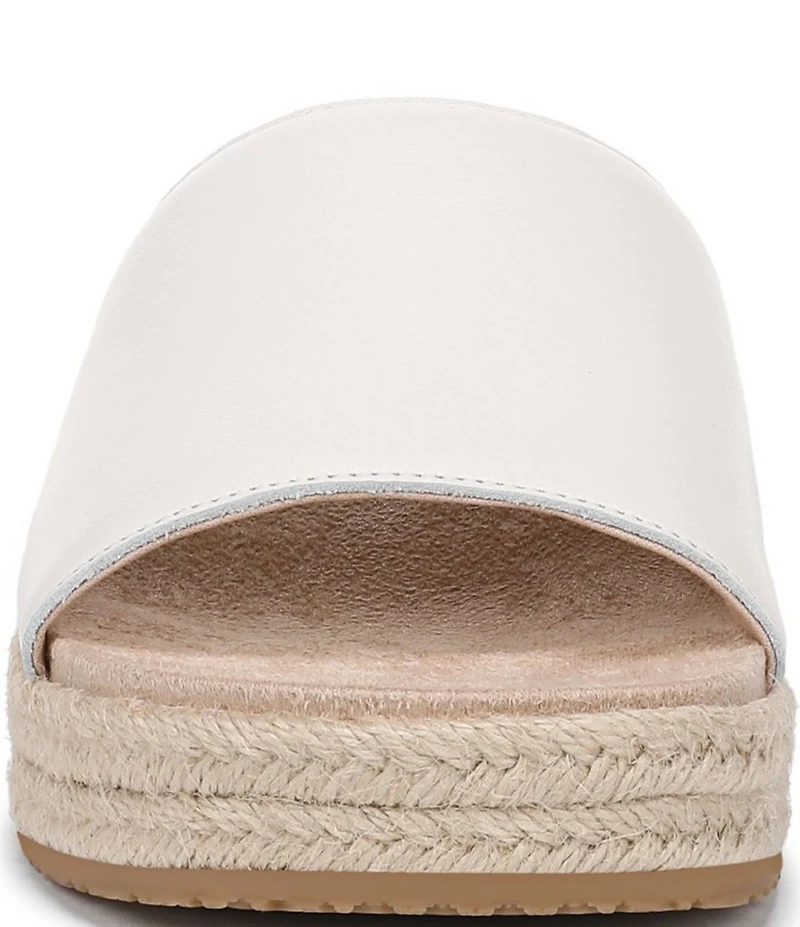 Vionic Yasmina Leather Platform Espadrille Slide Sandals