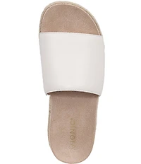 Vionic Yasmina Leather Platform Espadrille Slide Sandals