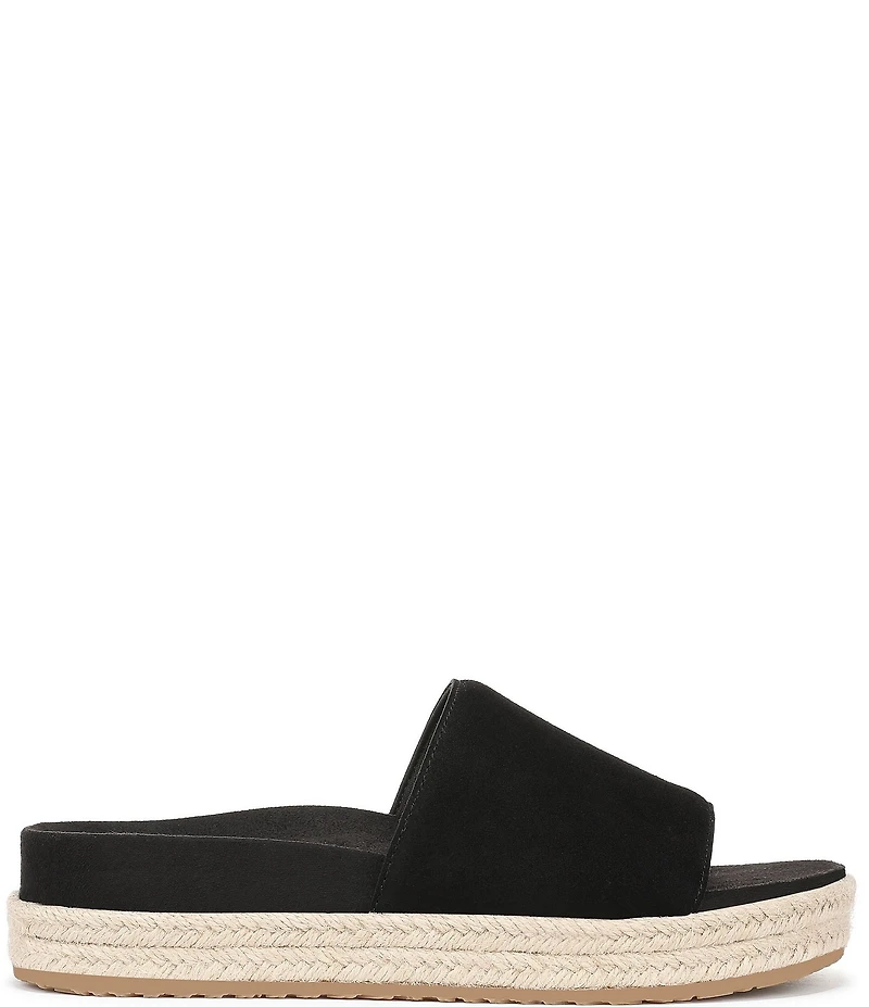 Vionic Yasmina Suede Platform Espadrille Slide Sandals