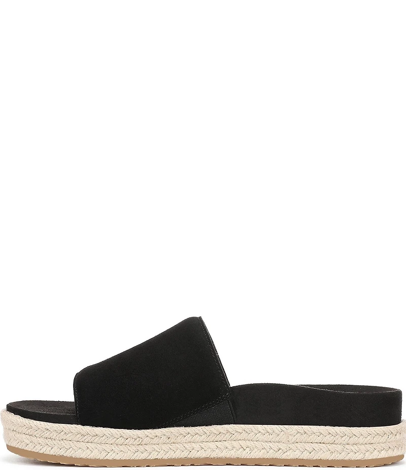 Vionic Yasmina Suede Platform Espadrille Slide Sandals