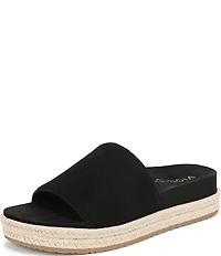 Vionic Yasmina Suede Platform Espadrille Slide Sandals