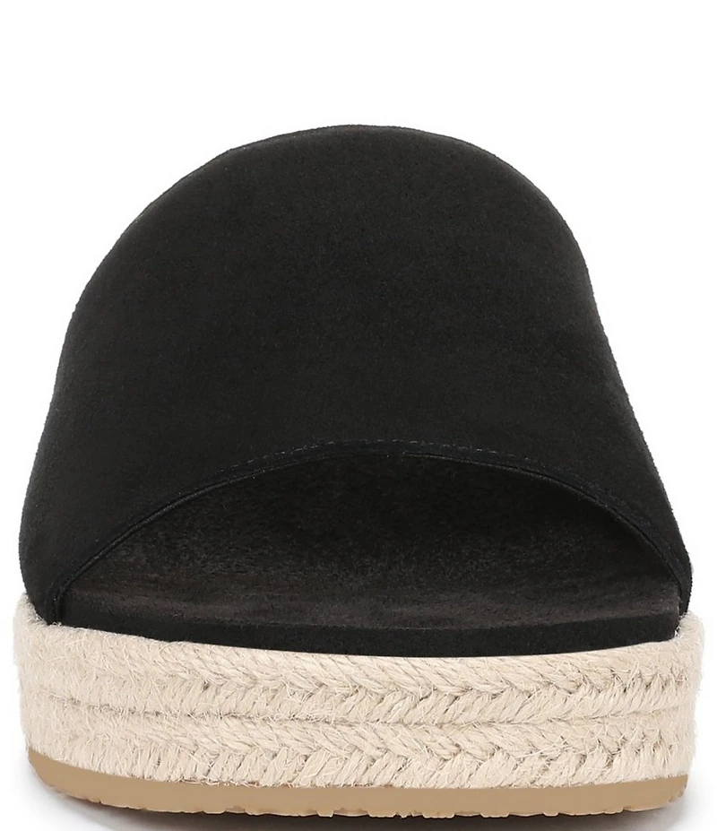 Vionic Yasmina Suede Platform Espadrille Slide Sandals