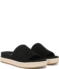 Vionic Yasmina Suede Platform Espadrille Slide Sandals