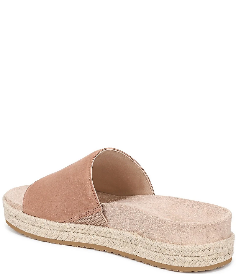 Vionic Yasmina Suede Platform Espadrille Slide Sandals