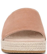 Vionic Yasmina Suede Platform Espadrille Slide Sandals