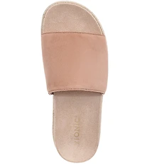 Vionic Yasmina Suede Platform Espadrille Slide Sandals