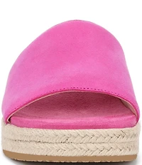 Vionic Yasmina Suede Platform Espadrille Slide Sandals