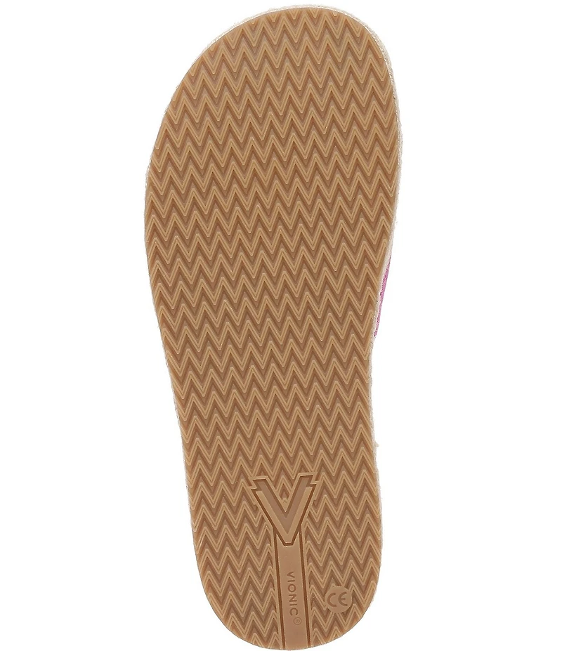 Vionic Yasmina Suede Platform Espadrille Slide Sandals