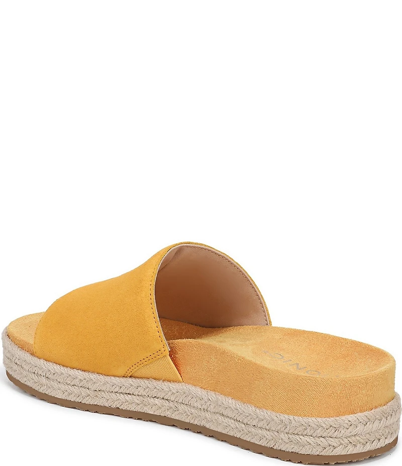 Vionic Yasmina Suede Platform Espadrille Slide Sandals