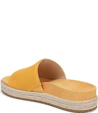 Vionic Yasmina Suede Platform Espadrille Slide Sandals