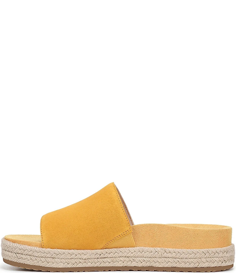 Vionic Yasmina Suede Platform Espadrille Slide Sandals