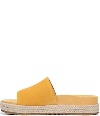 Vionic Yasmina Suede Platform Espadrille Slide Sandals