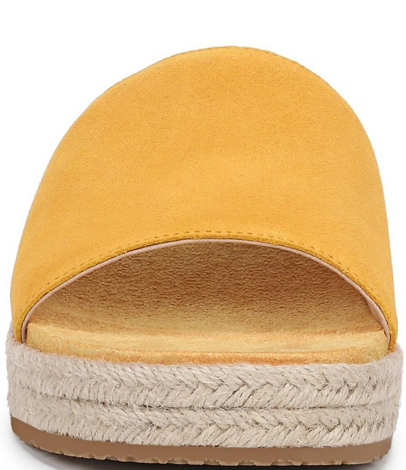 Vionic Yasmina Suede Platform Espadrille Slide Sandals
