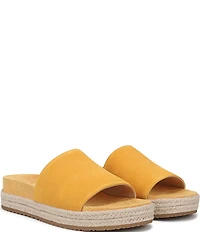 Vionic Yasmina Suede Platform Espadrille Slide Sandals