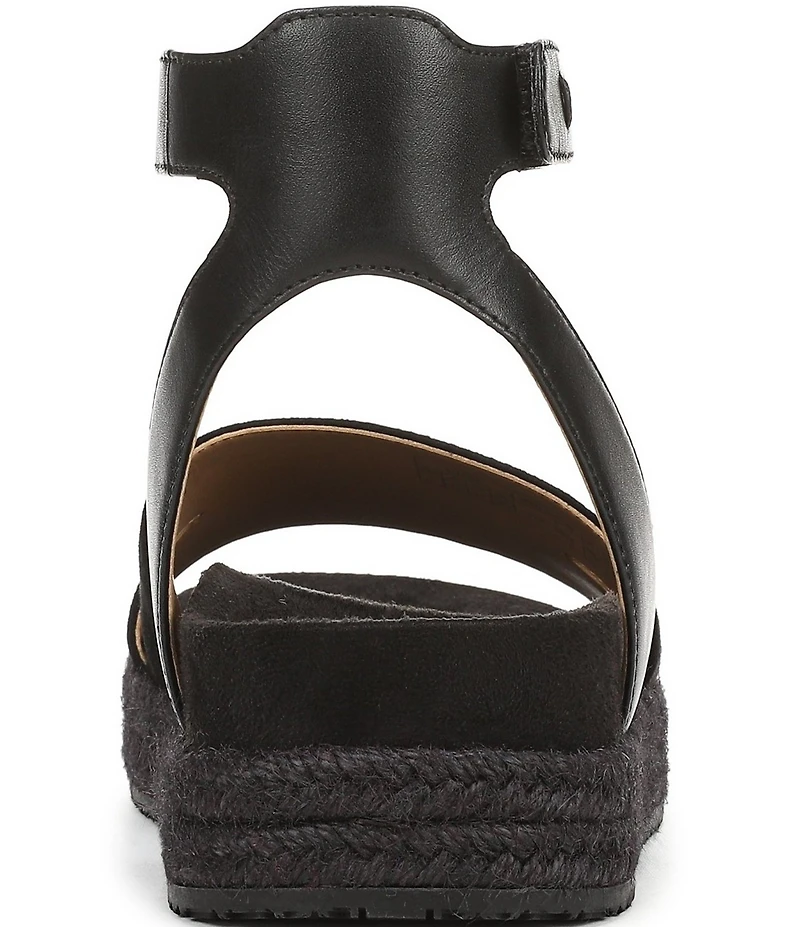 Vionic Yucca Suede Ankle Wrap Platform Espadrille Sandals