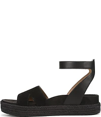 Vionic Yucca Suede Ankle Wrap Platform Espadrille Sandals