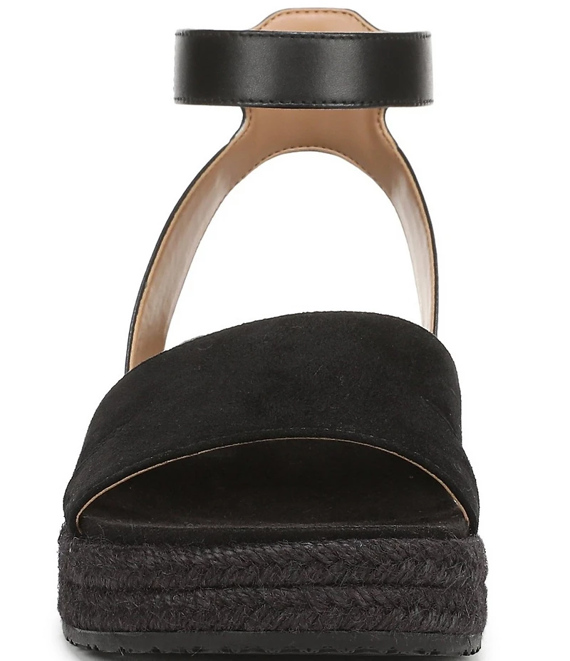 Vionic Yucca Suede Ankle Wrap Platform Espadrille Sandals