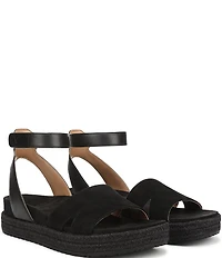 Vionic Yucca Suede Ankle Wrap Platform Espadrille Sandals