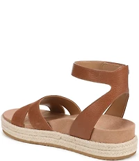 Vionic Yucca Suede Ankle Wrap Platform Espadrille Sandals