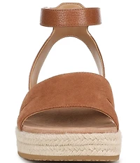 Vionic Yucca Suede Ankle Wrap Platform Espadrille Sandals